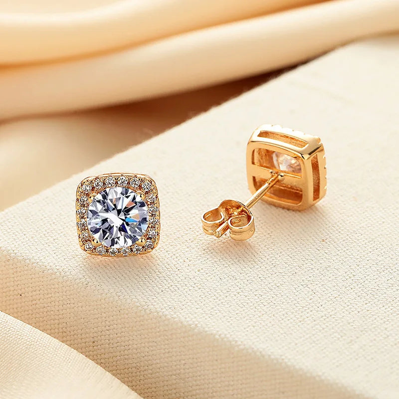 Clous d’Oreilles Moissanite Certifiés en Argent 925