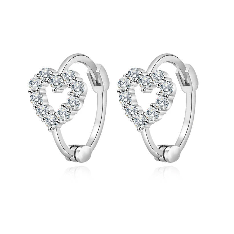 Créoles Moissanite Plaqué Or 18K en Argent 925