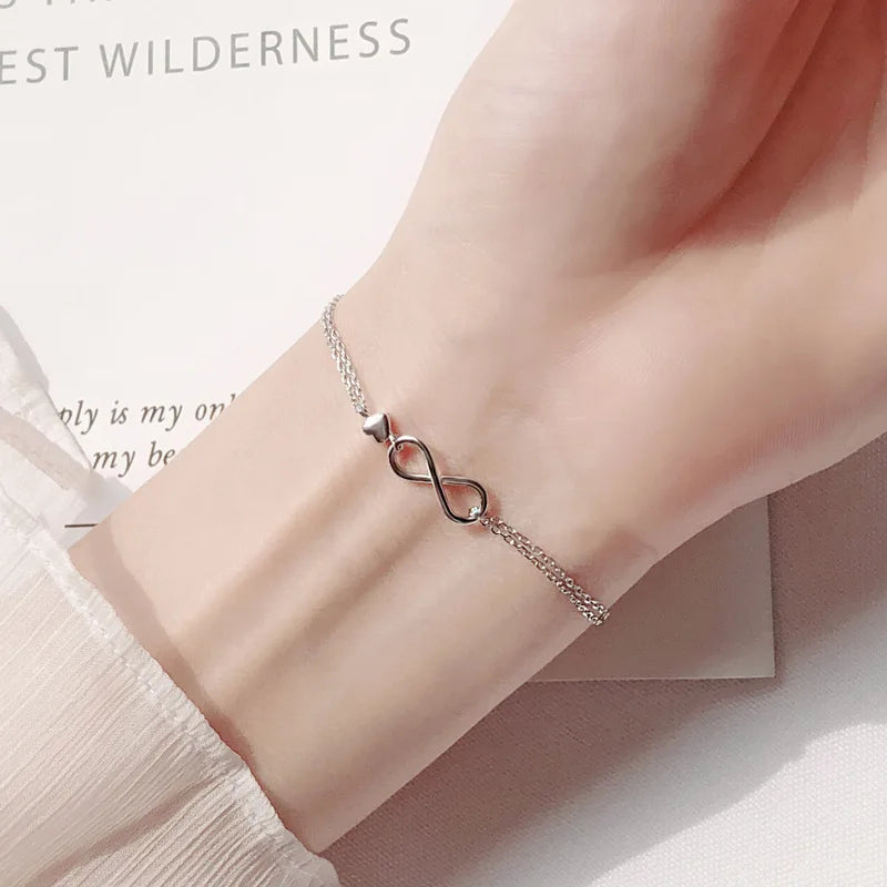 Bracelet Papillon Fleur pour Femme Argent S925 Réglable