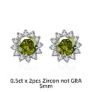 Boucles d’Oreilles Soleil 1CT Moissanite en Argent 925