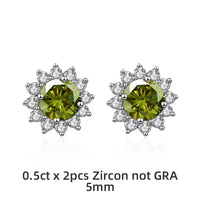 Boucles d’Oreilles Soleil 1CT Moissanite en Argent 925