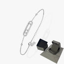 Moissanit-Armband mit drei beweglichen Steinen für Damen