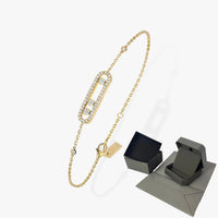 Moissanit-Armband mit drei beweglichen Steinen für Damen