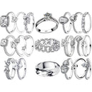 Bague Couronne Vintage Moissanite en Argent 925, 6 Griffes
