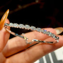 Bracciale con diamanti Moissanite certificato GRA da donna in autentico argento 925