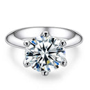 Anello di fidanzamento da donna con moissanite colorata D da 1 ct a 5 ct