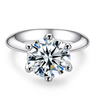 Anello di fidanzamento da donna con moissanite colorata D da 1 ct a 5 ct