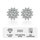 Boucles d’Oreilles Soleil 1CT Moissanite en Argent 925