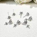 Boucles d’Oreilles Moissanite Coupe Russe 1/2/4CT Couleur D VVS en Argent 925