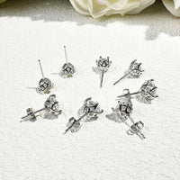 Boucles d’Oreilles Moissanite Coupe Russe 1/2/4CT Couleur D VVS en Argent 925