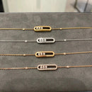 Moissanit-Armband mit drei beweglichen Steinen für Damen