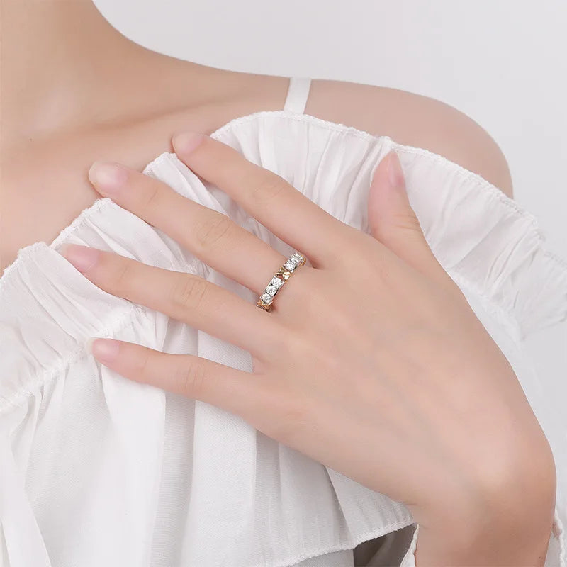 1,5 ct D-Farbe-Moissanit-Ring für Männer und Frauen