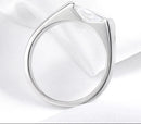 Eleganter Ring aus 925er Silber mit 1 Karat Marquise-Moissanit für Damen