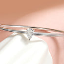 Bracelet Femme Moissanite Poire 1CT, Argent Massif 925