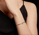Bracelet Cœur Creux 0.5CT Moissanite en Argent 925