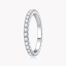 Fede nuziale Eternity in Moissanite da 2 mm per donna