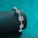 Bracciale con fiori di moissanite da 2,6 ct in argento 925
