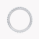 Fede nuziale Eternity in Moissanite da 2 mm per donna