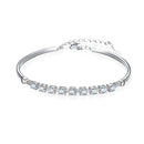 Bracciale con diamanti Moissanite certificato GRA da donna in autentico argento 925
