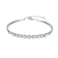Bracciale con diamanti Moissanite certificato GRA da donna in autentico argento 925