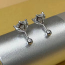 Boucles d’Oreilles Moissanite Couleur D à Vis en Argent 925