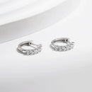 Orecchini piccoli in moissanite di colore D in argento 925 da donna