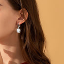 D-Farbe-Moissanit-Ohrringe aus 925er Silber mit Weißgold vergoldet