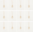 Collier Pendentif Lettre A–Z Plaqué Or 18K en Argent 925