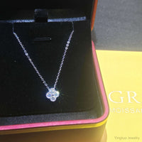 Collier Trèfle Moissanite en Argent 925