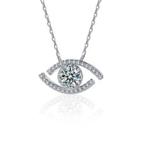 Collier Pendentif Œil du Diable Moissanite en Argent 925