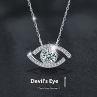 Collier Pendentif Œil du Diable Moissanite en Argent 925