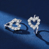 Créoles Moissanite Plaqué Or 18K en Argent 925