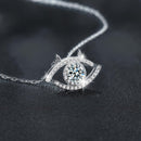 Collier Pendentif Œil du Diable Moissanite en Argent 925