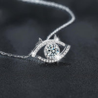 Collier Pendentif Œil du Diable Moissanite en Argent 925