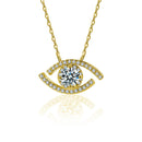 Collier Pendentif Œil du Diable Moissanite en Argent 925