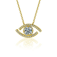Collier Pendentif Œil du Diable Moissanite en Argent 925