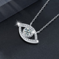 Collier Pendentif Œil du Diable Moissanite en Argent 925
