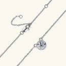 ACP-075 Collier en argent S925 plaqué or 18K avec moissanite incrustée 1.0CT