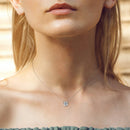 ACP-075 Collier en argent S925 plaqué or 18K avec moissanite incrustée 1.0CT