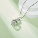 Halskette aus 18 Karat vergoldetem S925-Silber mit 1,0 Karat eingelegtem Moissanit