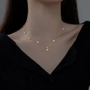 Bracelet Fleur à Quatre Feuilles en Zircon pour Femme Acier Inoxydable Doré