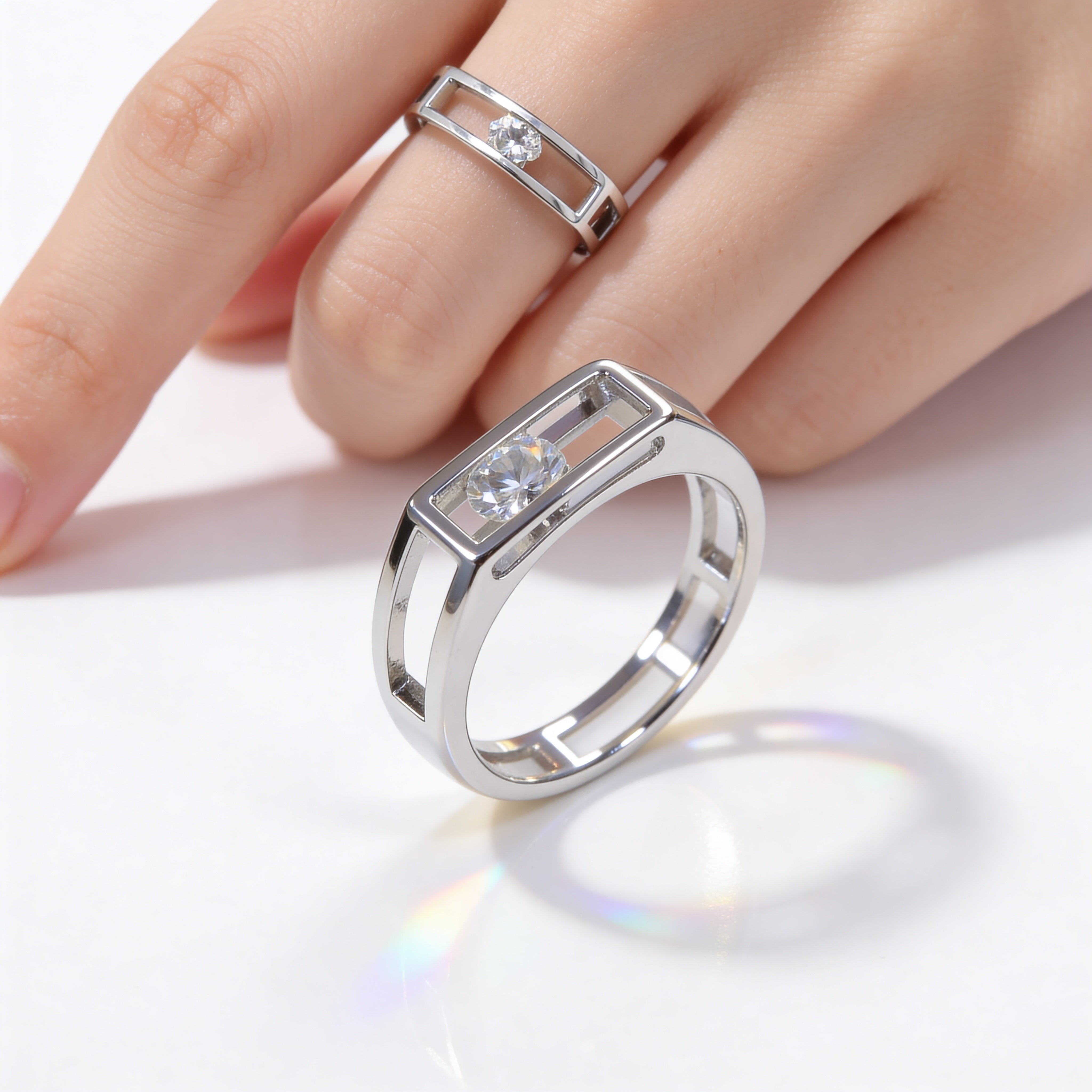 Bague Horizon — un éclat libre en mouvement