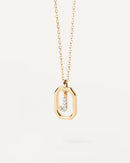 Collier Pendentif Lettre A–Z Plaqué Or 18K en Argent 925