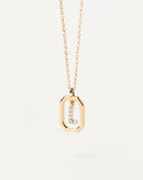 Collier Pendentif Lettre A–Z Plaqué Or 18K en Argent 925