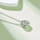 Halskette aus 18 Karat vergoldetem S925-Silber mit 1,0 Karat eingelegtem Moissanit