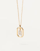 Collier Pendentif Lettre A–Z Plaqué Or 18K en Argent 925
